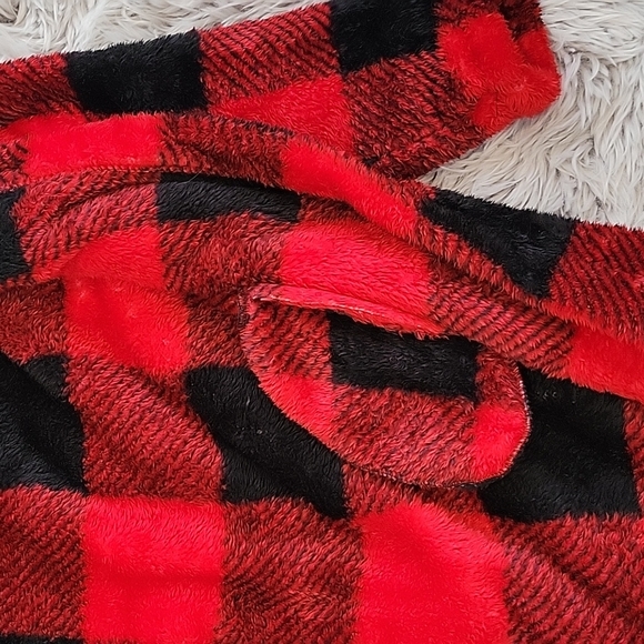 SHERPA Fleece Sweater Coat Shacket Buffalo Plaid Teddy Cardigan Jacket NEW! S-XL - Picture 5 of 5